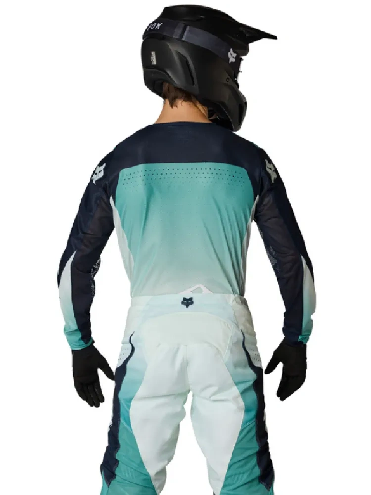 Bluza enduro Fox 180 Air Taper czarno-biało-niebieska