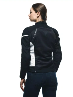 Kurtka motocyklowa damska tekstylna Dainese Air Frame 3 Tex czarno-biała