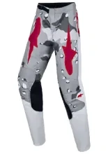 Spodnie cross dziecięce Alpinestars MX Fluid Lone biało-szaro-czerwone