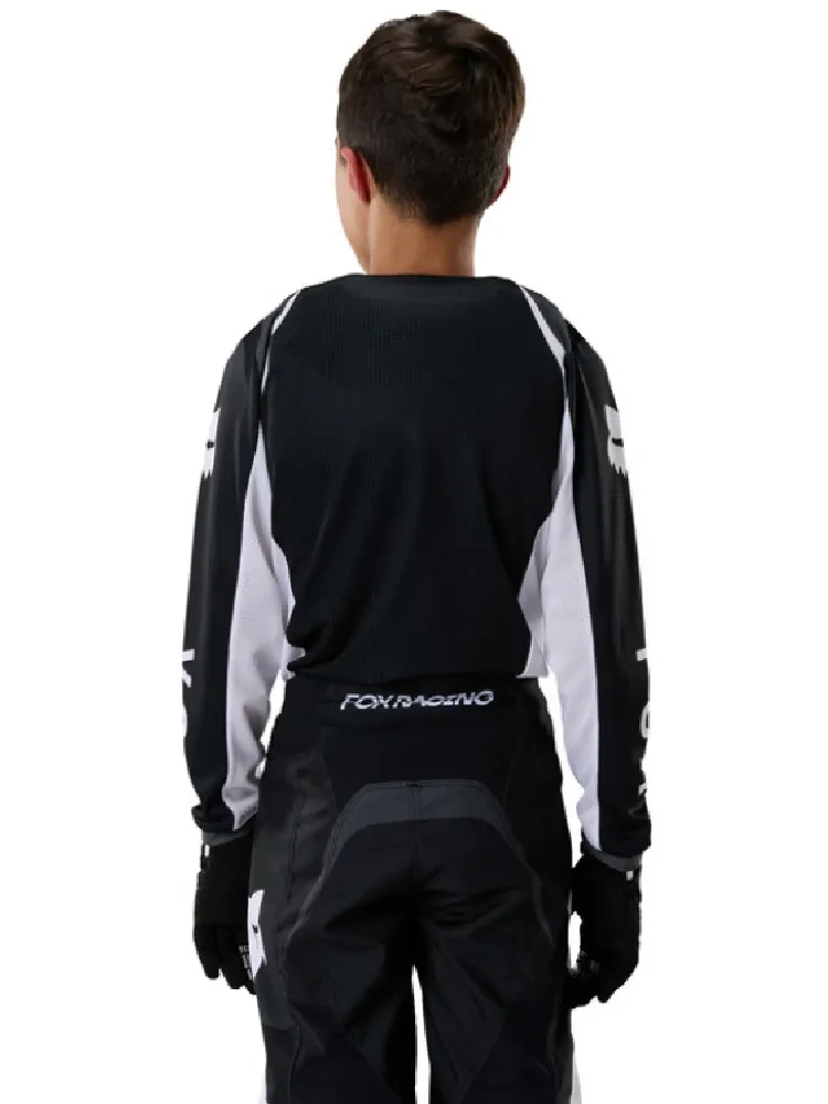 Bluza enduro dziecięca Fox 180 Frame czarno-szara