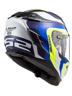 Kask integralny LS2 FF327 Challenger HPFC Galactic niebiesko-biało-żółty