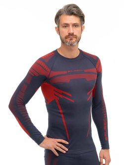 Bluza termoaktywna Brubeck Dry ciemnoniebiesko-czerwona