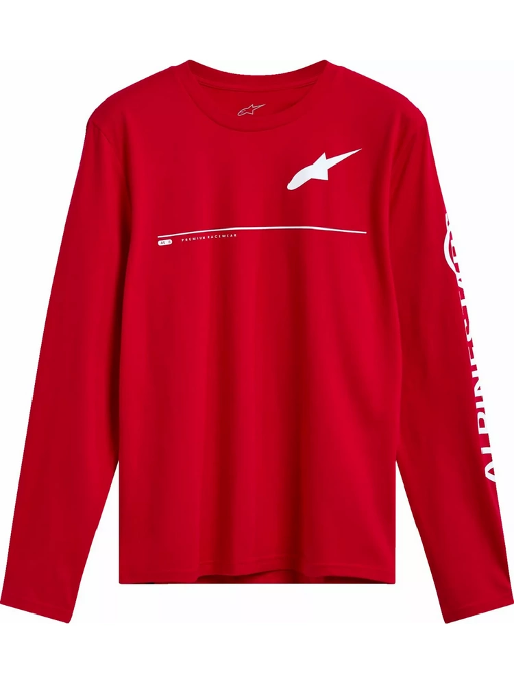 Koszulka z długim rękawem Alpinestars Committed Csf Tee czerwona