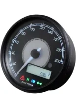 Prędkościomierz cyfrowy Daytona Velona80 z białym podświetleniem Led [200 km/h]