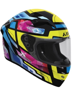 Kask integralny Airoh Connor Stellar niebiesko-żółto-różowy połysk