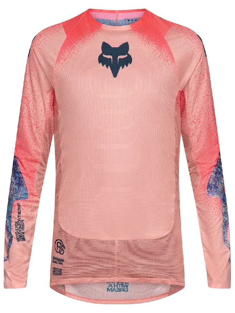 Bluza enduro Fox Flexair Vision Le Peach różowo-niebieska