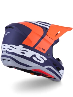 Kask enduro Alpinestars SM7 Core niebiesko-pomarańczowo-szary matowy