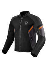 Kurtka motocyklowa tekstylna REV’IT! GT-R Air 3 czarno-fluo pomarańczowa
