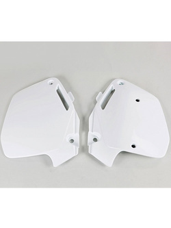Osłony boczne tylne UFO do Hondy CR 125 (91-92), CR 250 (90-91), CR 500 (91-01) białe 
