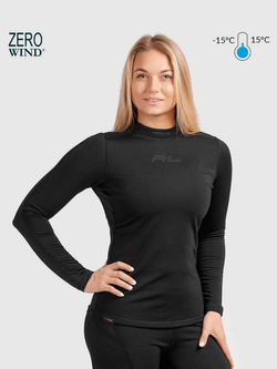 Koszulka termoaktywna damska z długim rękawem Redline Venus Zero Wind x Outlast czarne