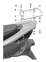 Stelaż pod kufer centralny Shad do Honda Vision 110 (11-24)