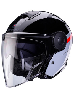 Kask otwarty Caberg Soho Zephyr czarno-szaro-czerwony