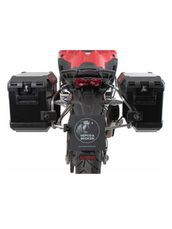 Zestaw: kufry boczne + stelaże Hepco&Becker Xplorer Cutout Ducati Multistrada V4/S/S Sport/Pikes Peak (21-24)/Rally (23-24) czarne