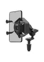 Uchwyt na telefon RAM X-Grip z adapterem tłumiącym wibracje i podstawą mostka widelca – krótki