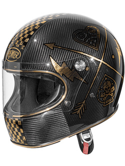 Kask integralny Premier Trophy Platinum Edition Carbon NX czarno-złoty