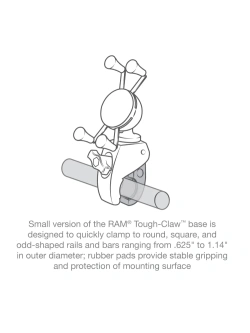 Uchwyt na telefon RAM X-Grip z klamrą zaciskową Tough-Claw
