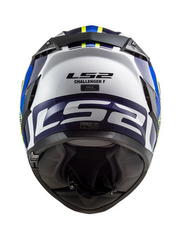 Kask integralny LS2 FF327 Challenger HPFC Galactic niebiesko-biało-żółty