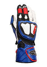 Rękawice motocyklowe skórzane 4SR Stingray Race Spec niebieskie