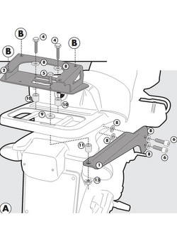 Stelaż Kappa pod kufer centralny Monokey® BMW R 1150 GS [00-03] [płyta Monokey® w zestawie]