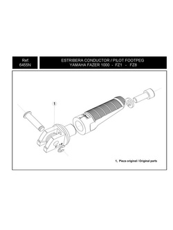 Mocowanie sportowych podnóżków PUIG do Yamaha FZ1/Fazer / FZ8/Fazer / FZS 1000 Fazer / XT 1200 Z Super Tenere (kierowcy)