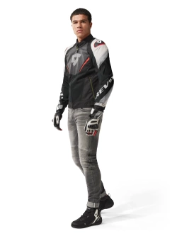 Kurtka motocyklowa tekstylna REV’IT! Quantum 3 Air szaro-czerwona