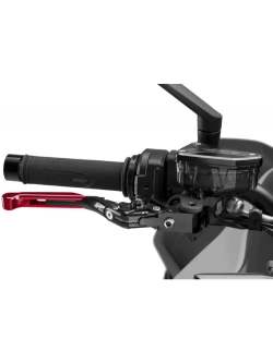 Regulowana dźwignia hamulca PUIG 4.0 Evo z zawiasem 90 stopni [przedłużenie czerwone]