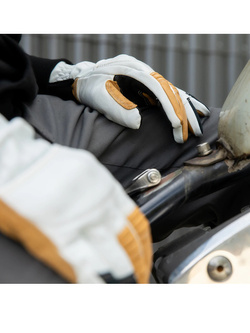 Rękawice motocyklowe Biltwell Belden szaro-brązowe