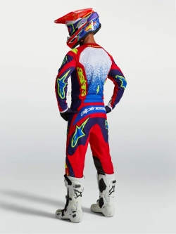 Bluza cross dziecięca Alpinestars MX Fluid Drag niebiesko-czerwono-biała