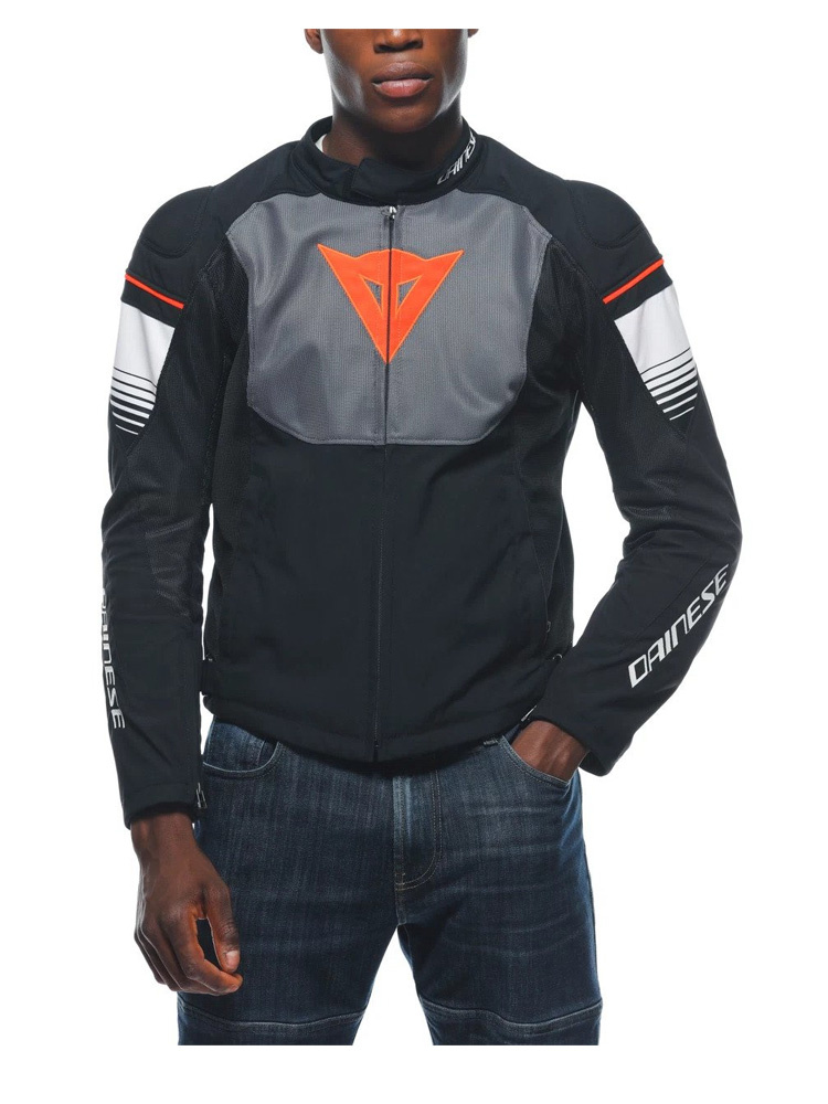 Kurtka motocyklowa tekstylna Dainese Air Fast Tex czarno-szaro-biała