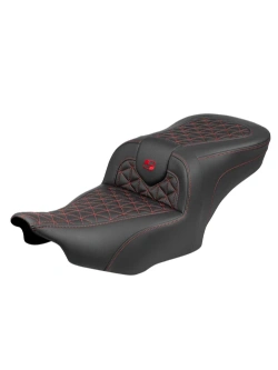 Kanapa motocyklowa dla kierowcy i pasażera Saddlemen Roadsofa Tri-Gripper Harley Davidson Road Glide/ Street Glide (wybrane modele) (23-) czarno-czerwona