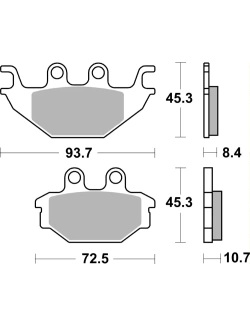 Klocki hamulcowe Brembo SP Indian Scout (15-)/ Sixty (16-) [na tył, kpl. na 1 tarczę]