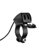 Podwójna, wodoodporna ładowarka USB Lampa Usb-Fix Trek z mocowaniem do kierownicy motocykla [szybkie ładowanie; 5400 mA; 12/24 V]