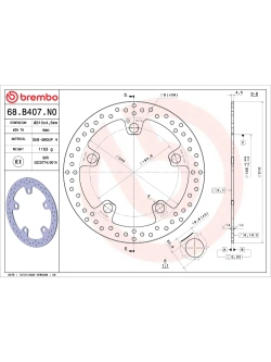 Tarcza Hamulcowa Brembo Serie Oro Fixed Prime Line Honda VFR 1200 X Crosstourer (12-) [śr. 310 mm]