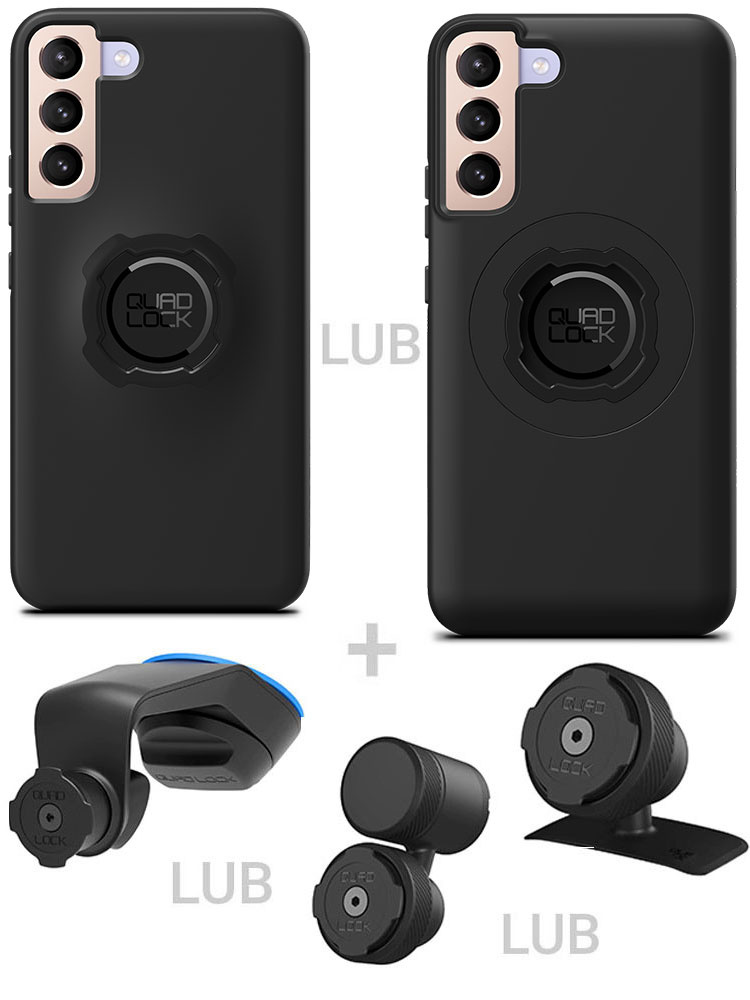 Zestaw do samochodu: etui na telefon Samsung Galaxy S22+ + mocowanie Quad Lock