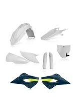 Pełny zestaw plastików Acerbis Husqvarna FE/ TE [16'] biało-granatowy-fluo