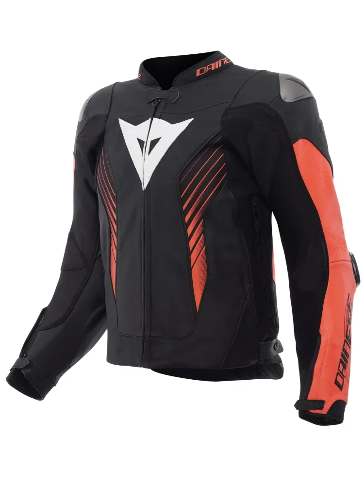 Kurtka motocyklowa skórzana Dainese Super Speed 5 czarno-czerwono-biała
