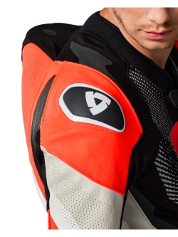 Kombinezon motocyklowy jednoczęściowy REV’IT! Hyperspeed 3 szaro-fluo czerwony