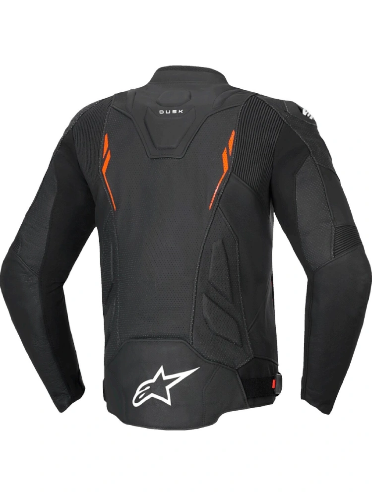 Kurtka motocyklowa skórzana Alpinestars Dusk Airflow czarno-czerwona