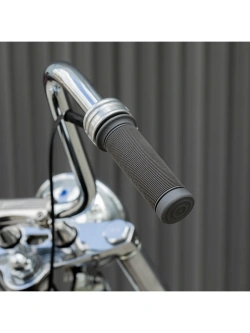 Manetki motocyklowe Biltwell Kung Fu TPV do kierownic o średnicy 25.4 [mm] szare