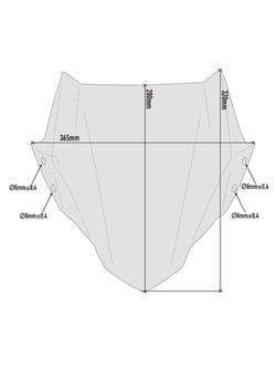 Szyba motocyklowa GIVI CF Moto 650 NK (21-24) przyciemniana [mocowanie w zestawie]