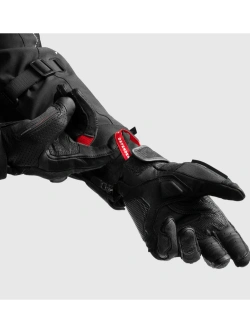 Rękawice motocyklowe Rebelhorn Defender czarno-czerwone