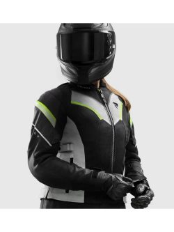 Kurtka motocyklowa damska tekstylna Rebelhorn Hiflow V czarno-szaro-żółta
