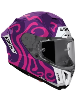 Kask integralny Airoh Gp 800 Swain Violet czarno-biało-różowy połysk