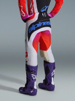 Spodnie cross Alpinestars MX Techstar Knif pomarańczowo-szaro-czarne