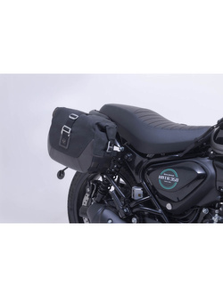 Zestaw: sakwa boczna Legend Gear LC1 + LC2 ze stelażami SW-MOTECH Royal Enfield HNTR 350 (22-) czarne [poj.: 9,8l + 13,5l]