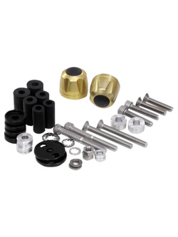 Końcówki kierownicy GILLES IP aluminiowe złote