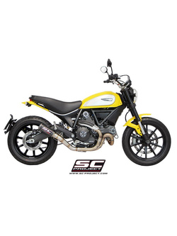 Tłumik SC-Project, CR-T Carbon / Titanium (Slip-on) - Ducati Scrambler 800 [15-16]