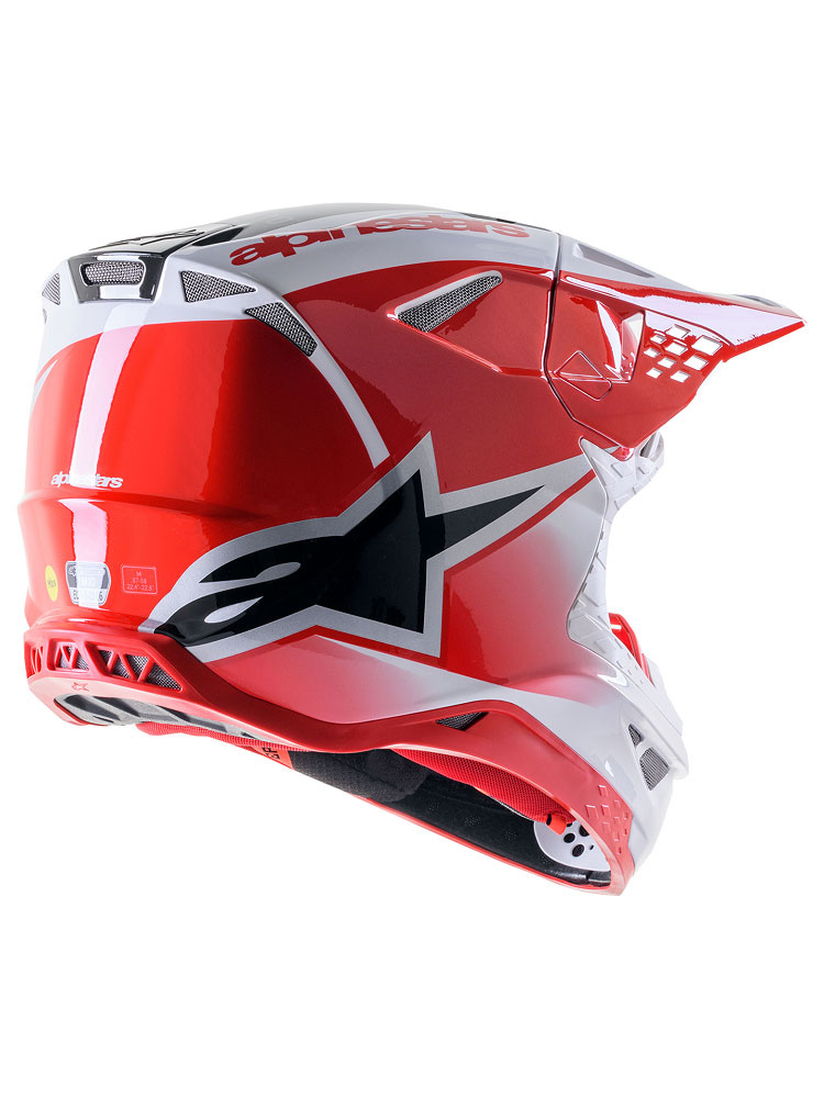 Kask enduro Alpinestars MX Supertech M10 Unite czerwono-biały