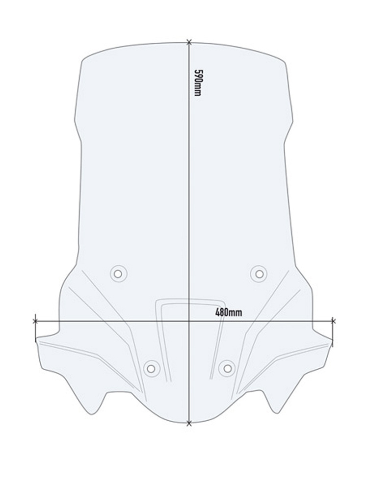 Szyba motocyklowa GIVI Triumph Tiger 900 Rally (20-23) przezroczysta