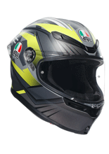 Kask integralny AGV K6 S Excite szaro-żółty matowy